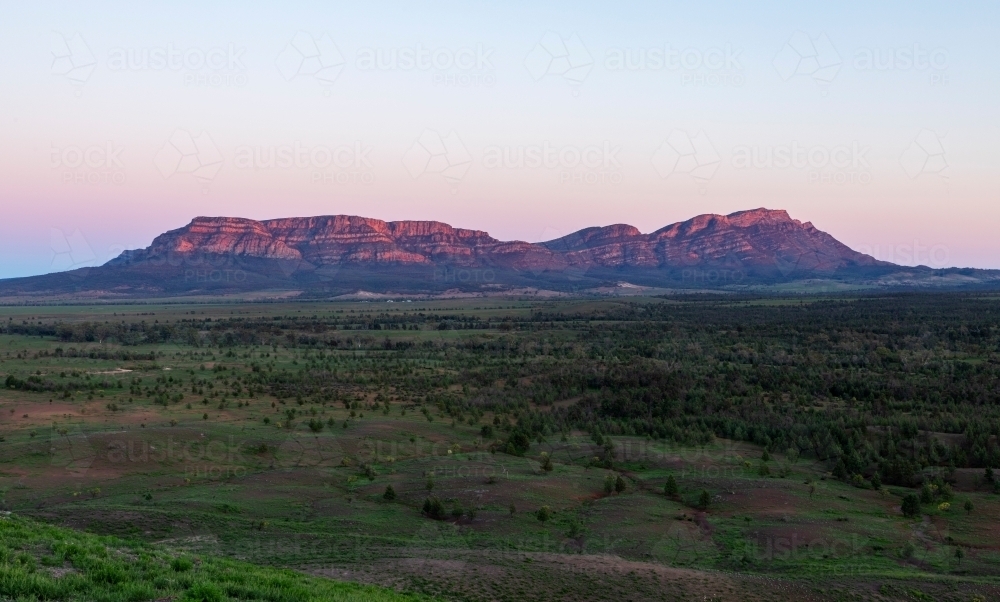 Wilpena Pound at dawn - Australian Stock Image
