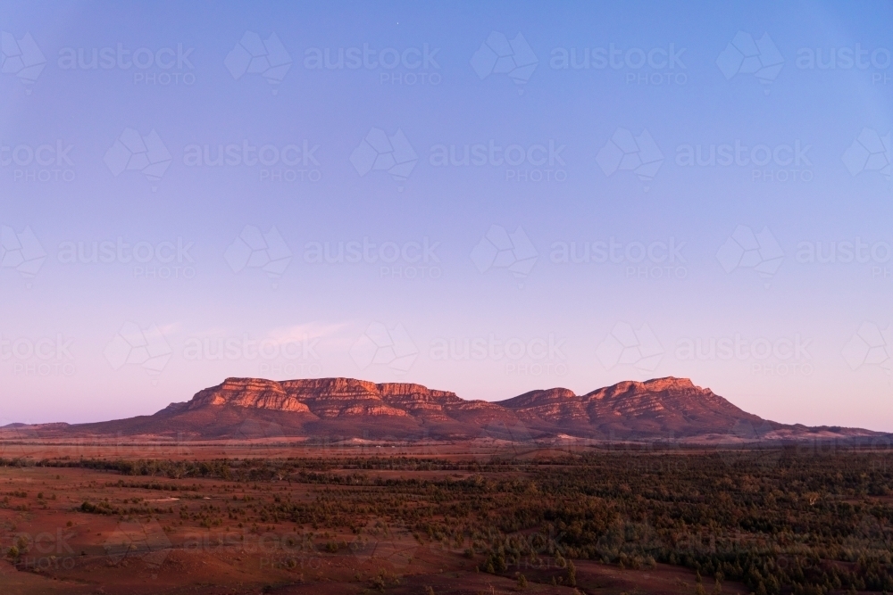 Wilpena Pound in predawn light - Australian Stock Image