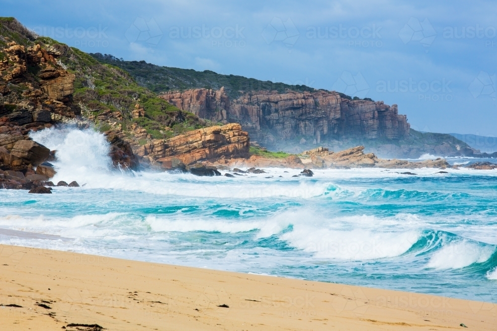 Wilyabrup Cliffs and Beach - Australian Stock Image