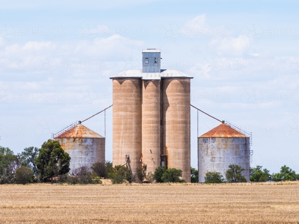 Wimmera grain silos - Australian Stock Image