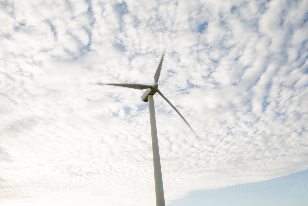 wind turbine with motion blur - Australian Stock Image
