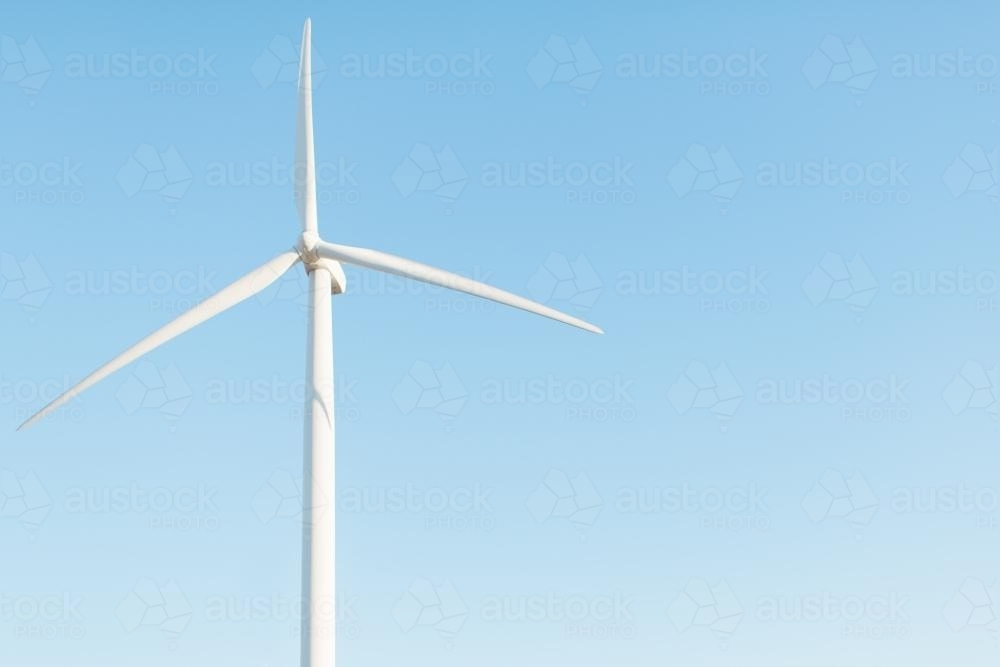Windmill against a big blue sky - Australian Stock Image