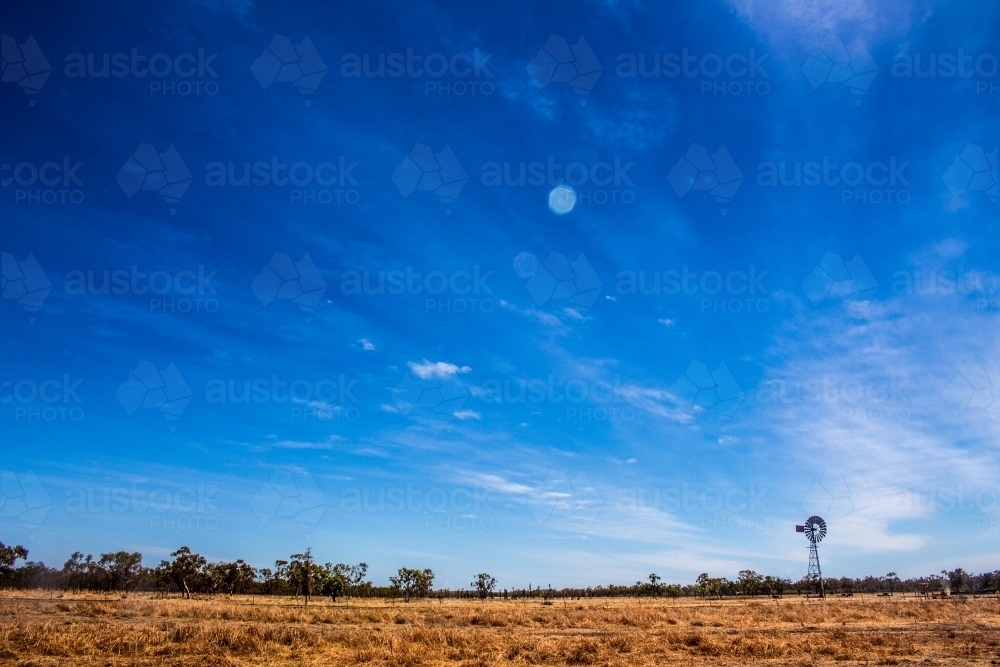 Windmill in the outback - Australian Stock Image