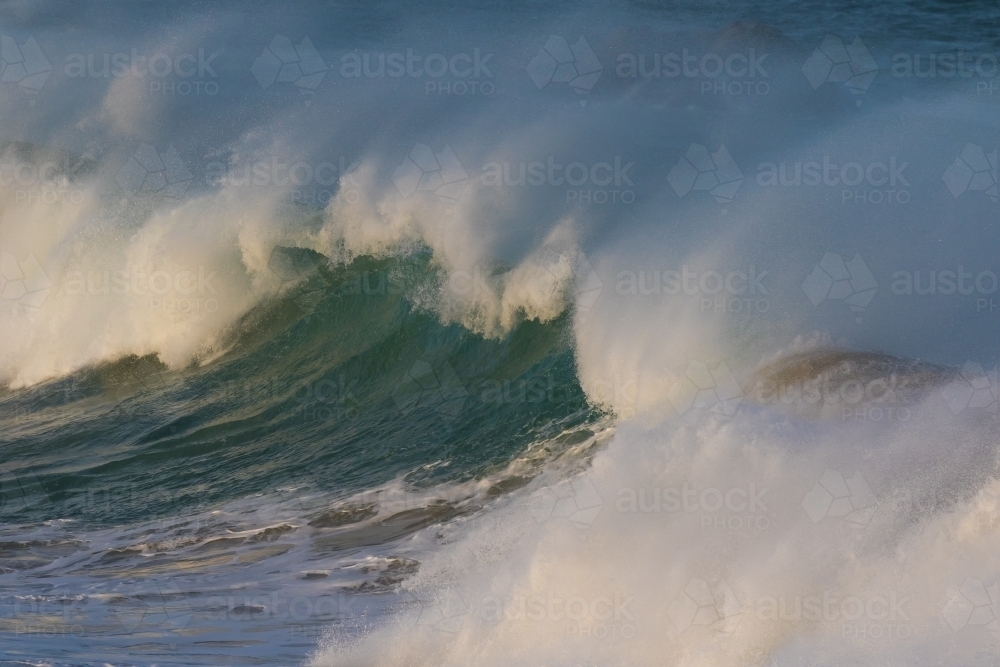 Windswept wave - Australian Stock Image