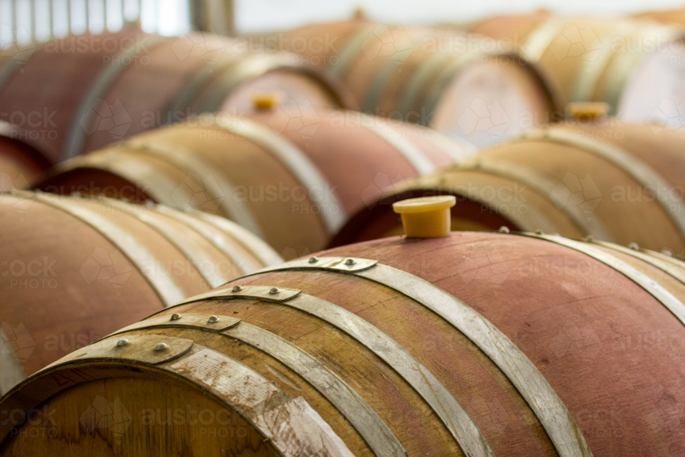 Wine Barrels - Australian Stock Image