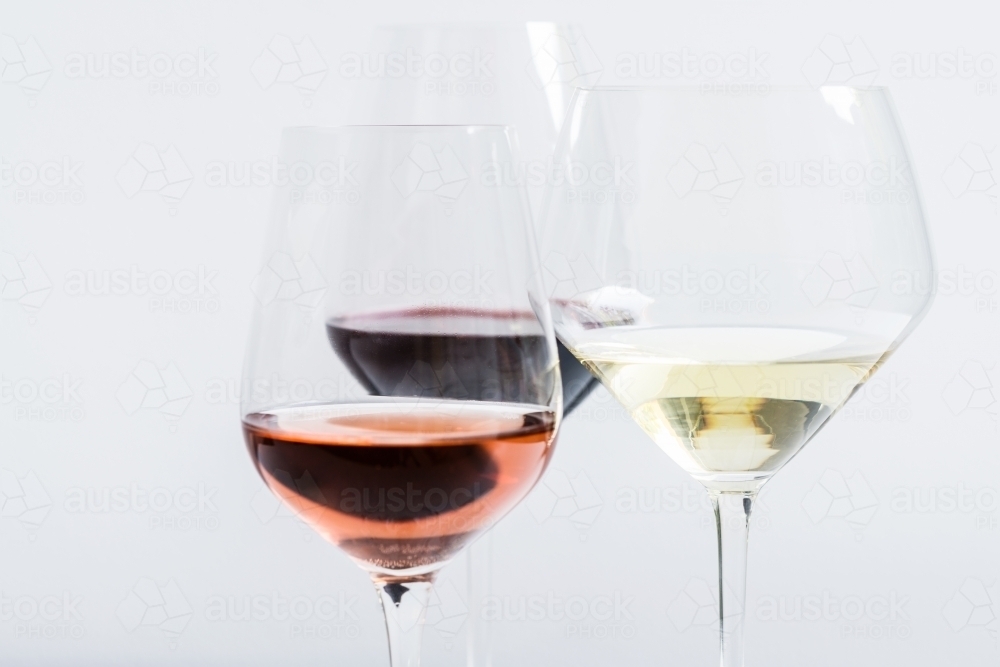 wine glasses  - Australian Stock Image
