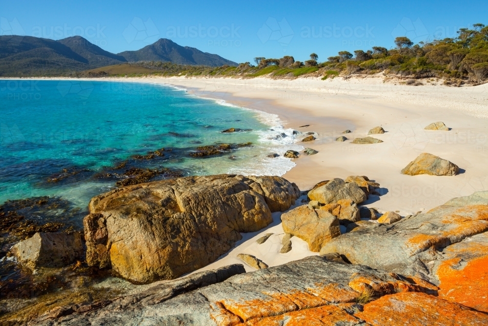 Wineglass Bay - Freycinet National Park - Tasmania - Australian Stock Image