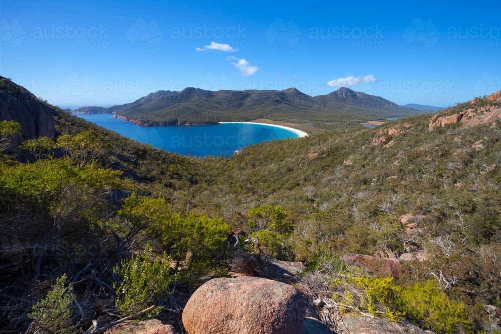 Wineglass Bay - Freycinet National Park - Tasmania - Australian Stock Image