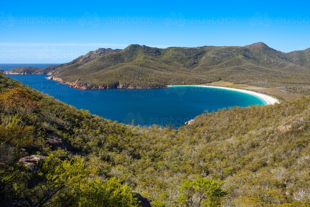 Wineglass Bay - Freycinet National Park - Tasmania - Australian Stock Image