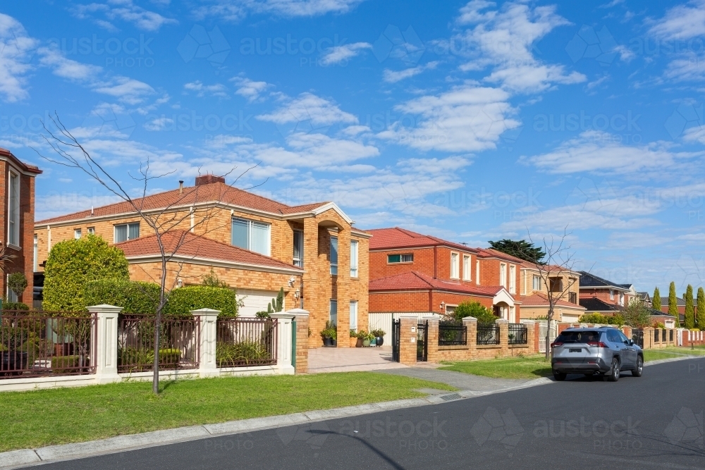 Spring Vale Buildings Image of Winter light on brick buildings along street in urban area of ...