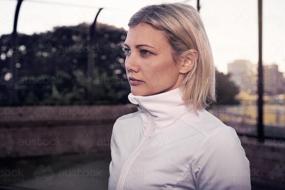 Woman fitness portrait - Australian Stock Image