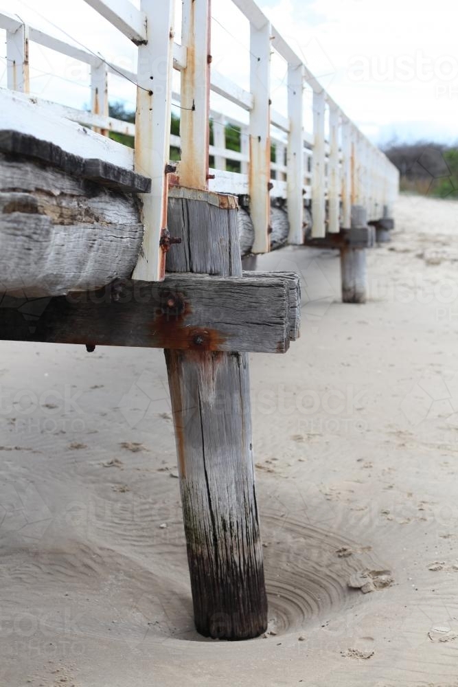 Wooden bridge at the beach - Australian Stock Image