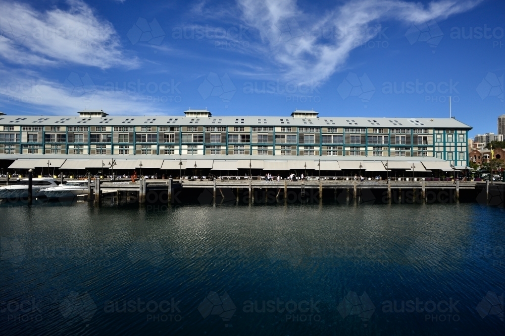 Woolloomooloo wharf and clouds - Australian Stock Image