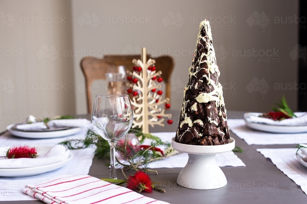 Xmas Tree rocky road - Australian Stock Image
