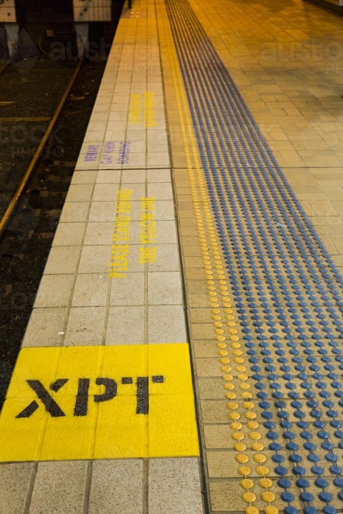 XPT platform at Central Railway Station, Sydney - Australian Stock Image