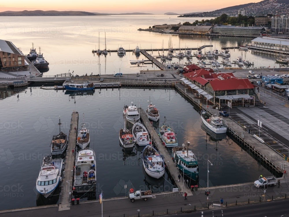 Yachts parked on a port - Australian Stock Image