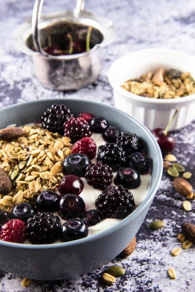 Yogurt With Muesli - Australian Stock Image