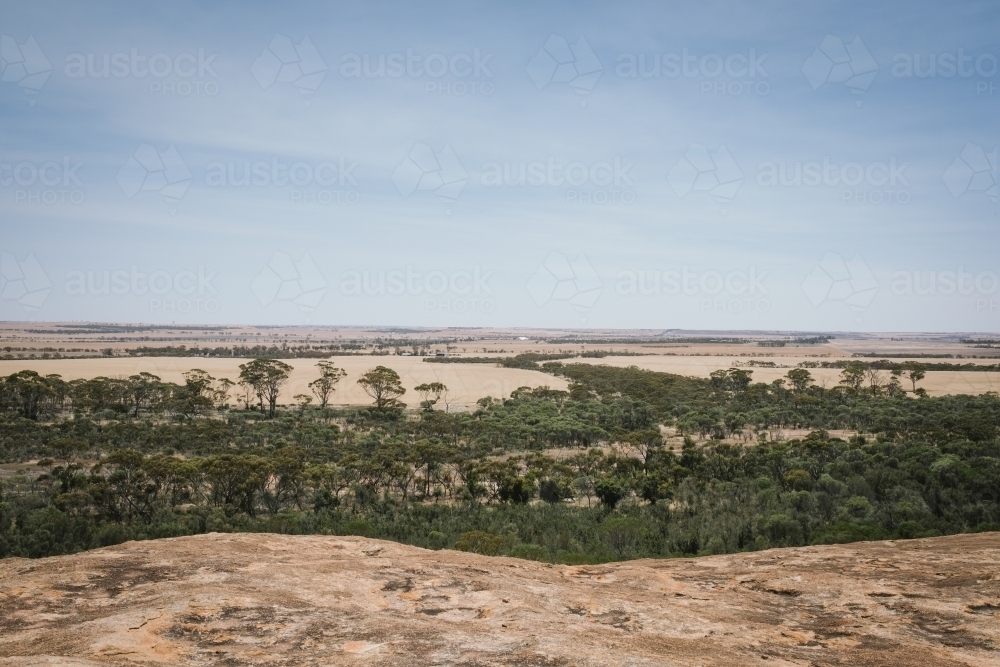 Yorkrakine Rock in the Eastern Wheatbelt in Western Australia - Australian Stock Image