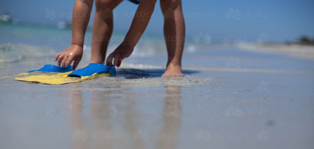 Young boys playing at beach - Australian Stock Image