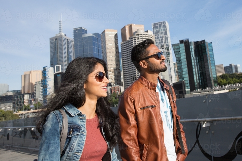Young Couple Exploring the City - Australian Stock Image