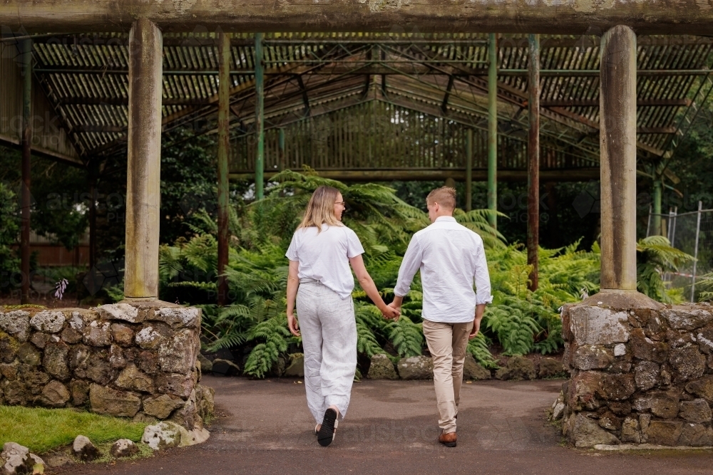 Young couple together at park - Australian Stock Image