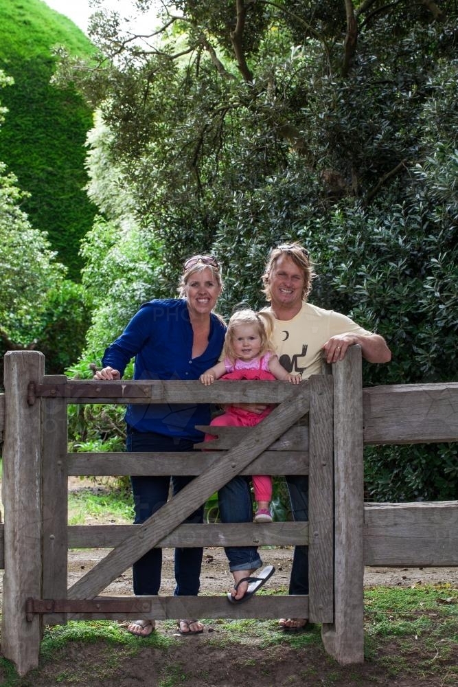 Young Farming Family - Australian Stock Image