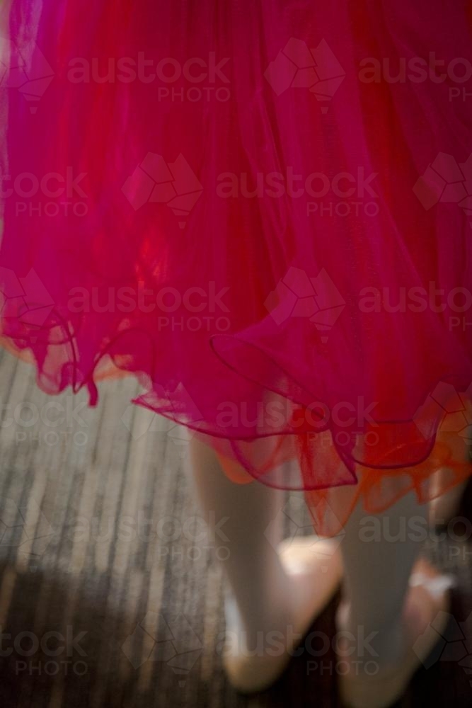 Young girls dressed to perform at a ballet concert - Australian Stock Image