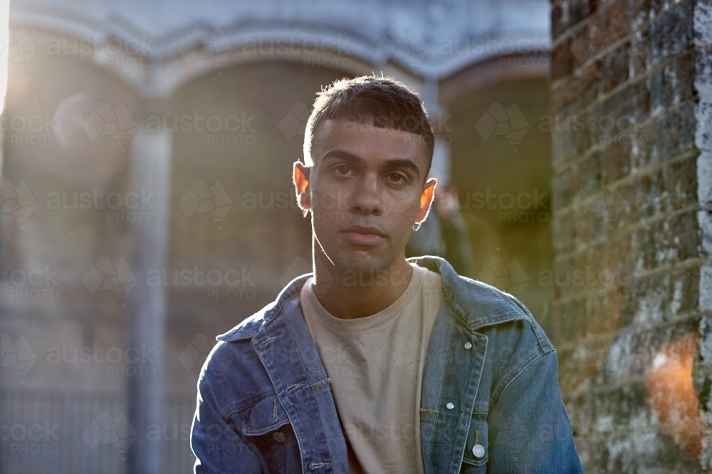 Young Indigenous Australian man - Australian Stock Image