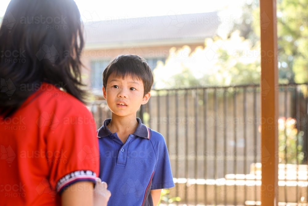 Young primary school student at school - Australian Stock Image