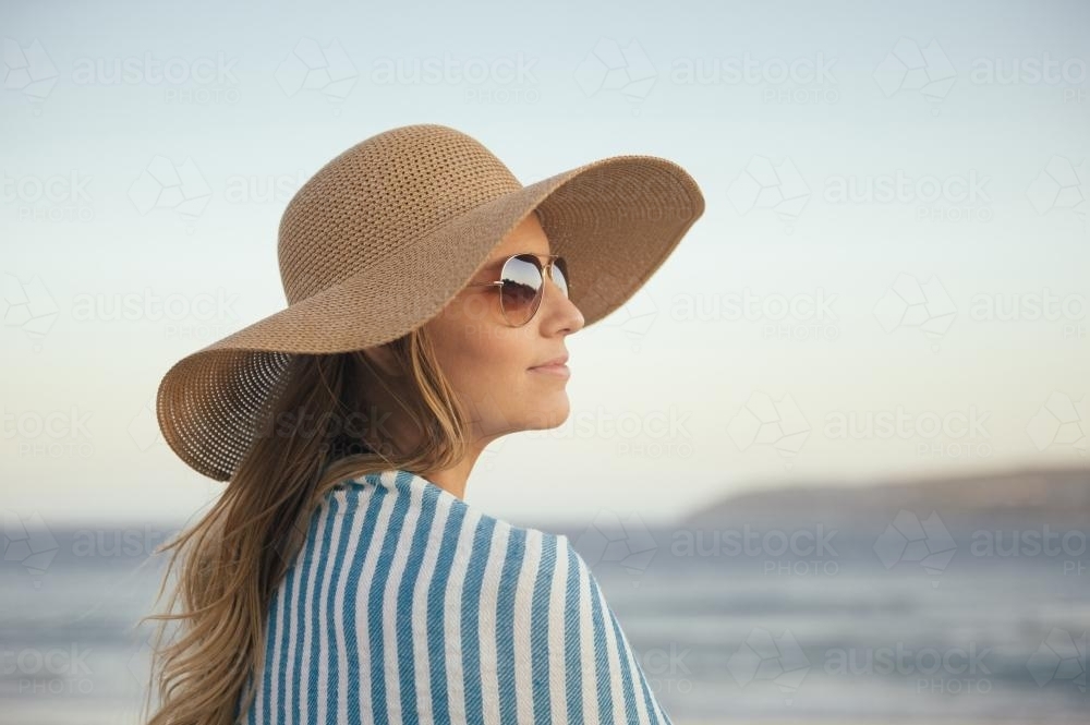 Young woman at the beach - Australian Stock Image