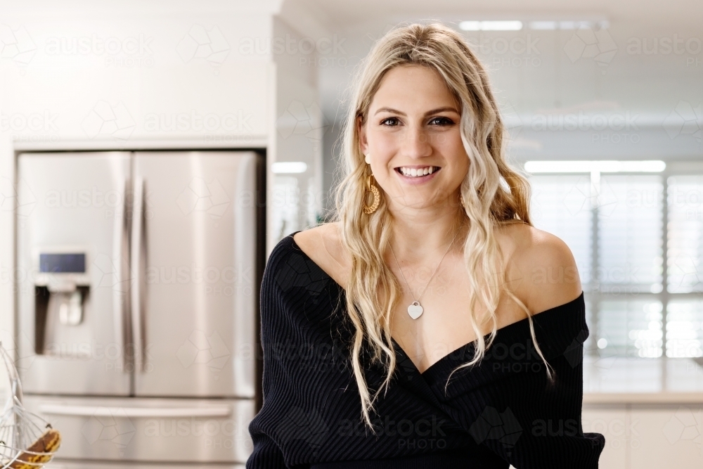 young woman smiling - Australian Stock Image