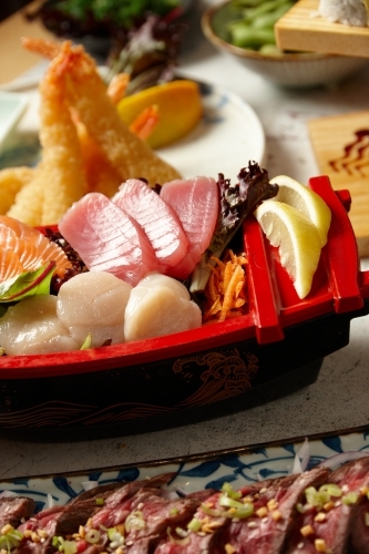 Various kinds of Japanese cuisine - Australian Stock Image