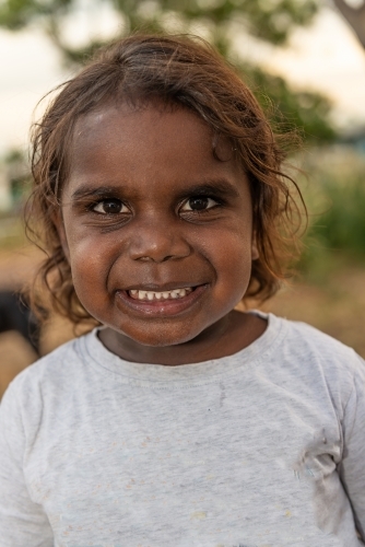 4 year old Aboriginal boy - Australian Stock Image