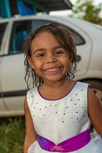 4 year old Aboriginal girl - Australian Stock Image