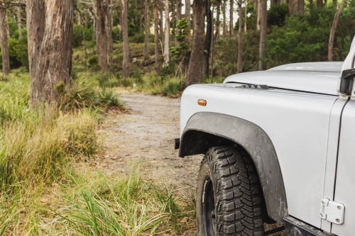 4x4 vehicle on an off road track - Australian Stock Image