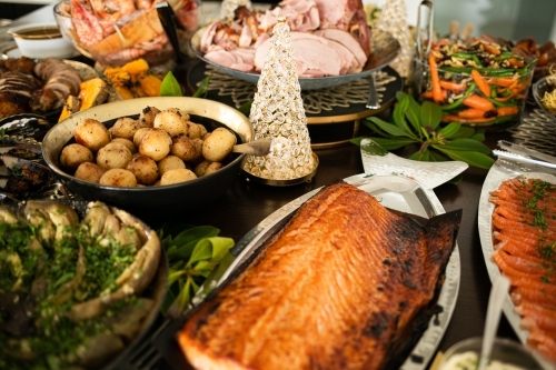 A Christmas food spread - Australian Stock Image
