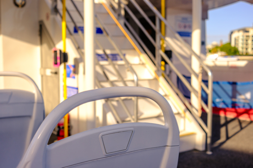 A Close Up Image of Empty Seats on a Brisbane Citycat Ferry - Australian Stock Image