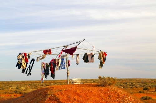 A Clothesline outback - Hills Hoist - in rural South Australia