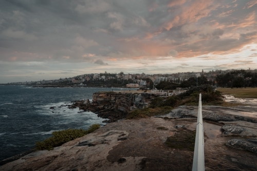 A cloudy sunset on Coogee headland