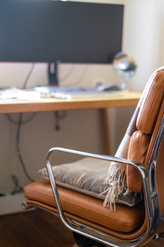 a comfy home office setup - Australian Stock Image