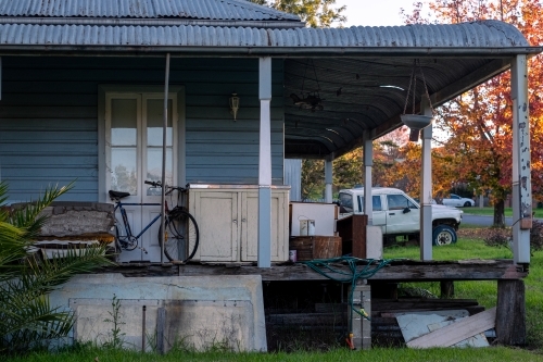 a country house in need of repair - Australian Stock Image