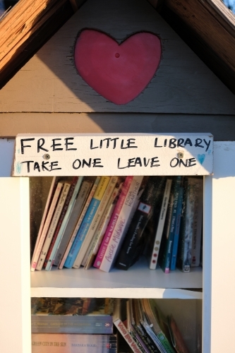 A free little public library take one leave one - Australian Stock Image