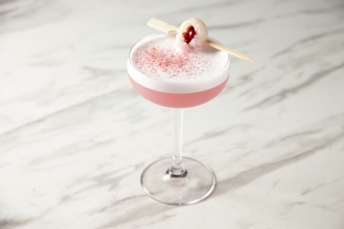 A glass of Pink Lady - Australian Stock Image