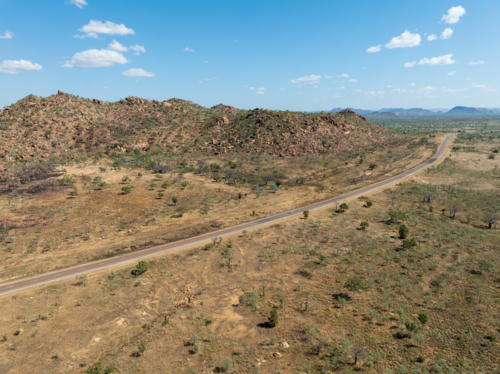 A lonely road in the East Kimberley, Western Australia - Australian Stock Image
