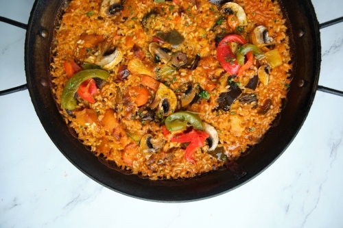 A pan of paella - Australian Stock Image