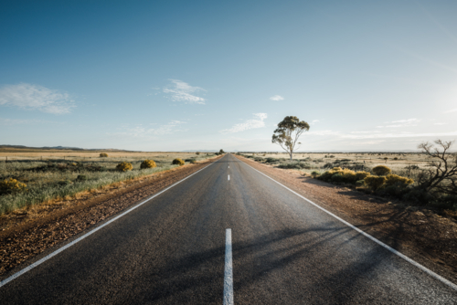 A road in Flinders Ranges in South Australia - Australian Stock Image