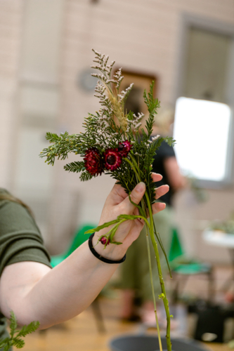 A small posy held in a hand - Australian Stock Image