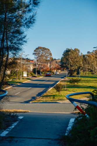 A Suburban Street in Canberra - Australian Stock Image