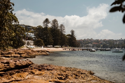 A sunny day at Forty Baskets Beach on the Spit to Manly Walk. - Australian Stock Image
