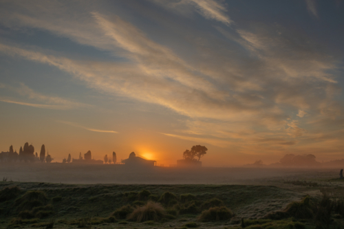 A sunrise sky in the country - Australian Stock Image
